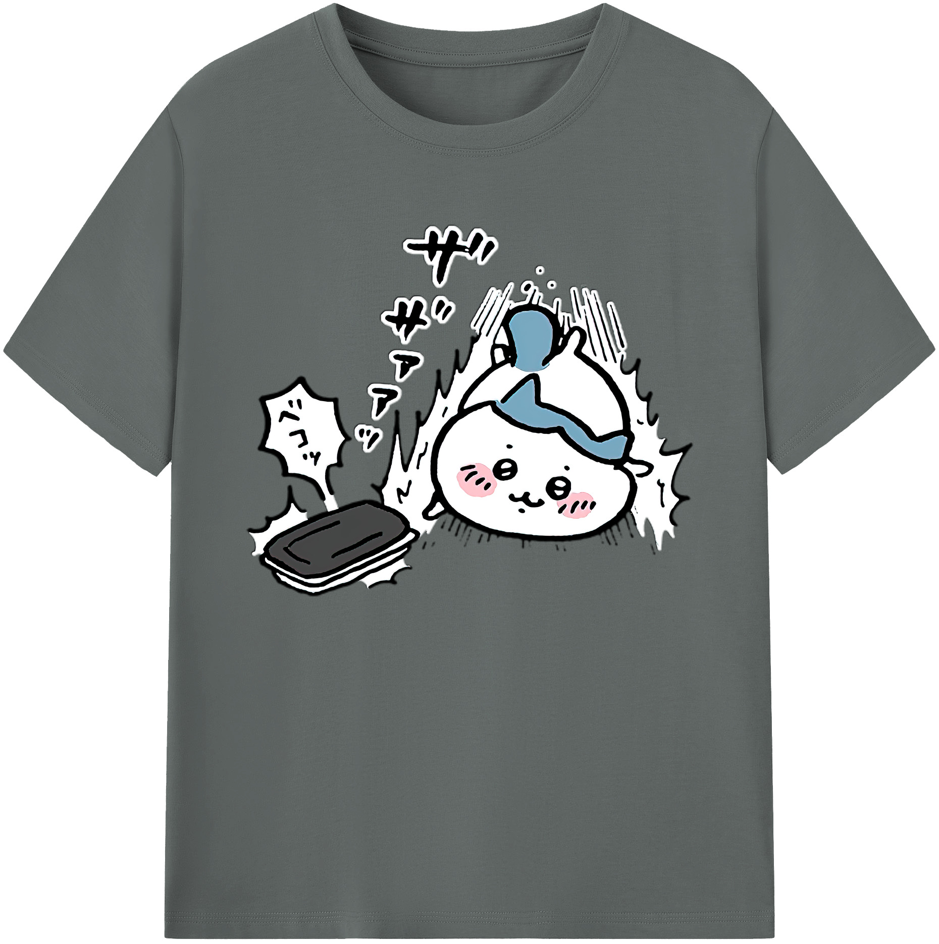 （画像用） ちいかわ ハチワレ Chii-kawa hachiware 綿100％ メンズ半袖Tシャツ｜肌触りやわらか＆通気性